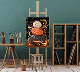 Eiazuiks Paint by Number for Adults. Halloween Paint by Numbers for Adults Beginner Drawing Paintwork with 3 Paintbrushes Paint Canvas Oil Painting 16” x 20” Eiazuiks
