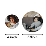 Muka 50Pcs 4.2 Inch Round Sublimation Blank Aluminum Stickers, Aluminum Sheets for Picture Frame Ornament Blank Metal Sign Muka