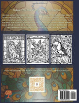 Animals and Nature Coloring Book - Stained Glass Edition: Adult & Kids Coloring Book with Animals, Landscapes, Trees, Flowers, in Bold Stained Glass Style, For Relaxation and Stress Relief WoodArtSupply
