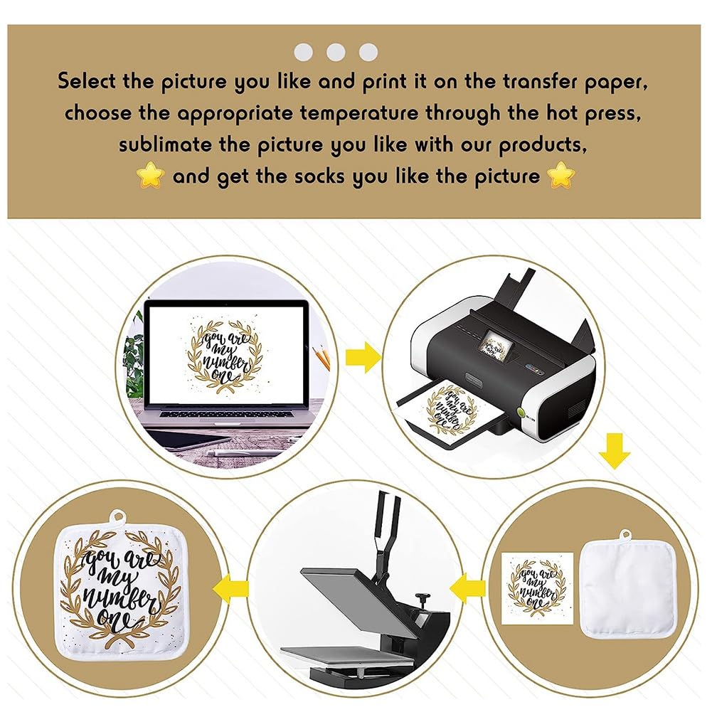 PRIZOM Sublimation Blank Oven Mitts Set Gloves and Sublimation Blank Pot Pad for DIY Kitchen Accessories 4Pcs Buosha