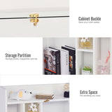 YUSING Wall Mounted Table, Multifunctional Fold Down Wall Mounted Laptop Computer Desk with Storage Compartments for Home, Office, White YU YUSING