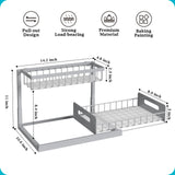 REALINN Under Sink Organizer, Pull Out Cabinet Organizer 2 Tier Slide Out Sink Shelf Cabinet Storage Shelves, Storage for Kitchen Bathroom, Grey, 2 Pack REALINN