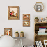 IKEREE 8x10 Picture Frames with Bark Edges, Rustic Wood Photo Frame for Tabletop or Wall Display, Natural Brown. IKEREE