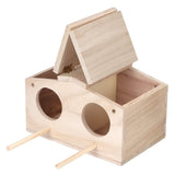 Parakeet Nesting Box, Small Wooden Bird House, Bird House Budgie Wood Breeding Box Pet Bird Nests House for Parrots Swallows, Breeding Box Cage Birdhouse Accessories Cyrank
