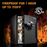 SentrySafe Black Fireproof Waterproof Floor Safe with Dial Combination Lock for Home or Office, 2.05 Cubic Feet, SFW205CWB SentrySafe