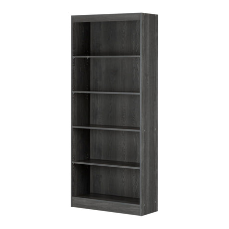 South Shore Axess 5-Shelf Bookcase - Gray Oak South Shore