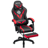 HOFFREE Gaming Chair Massage with Bluetooth Speakers and Led Lights Ergonomic Computer Gaming Chair with Footrest RGB Video Game Chair with High Back Lumbar Support Red and Black HOFFREE