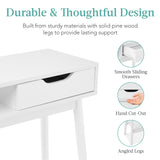 Best Choice Products Mid-Century Modern Console Table, Sofa Table, Accent Furniture for Hallway, Living Room, Entryway Foyer Space-Saving w/Cubby, Drawer, Lower Storage Shelf - White Best Choice Products