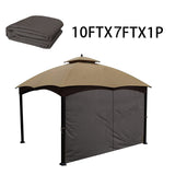 Gazebo Universal Replacement Privacy Curtain – Hugline 10' x 10' Gazebo Side Wall Outdoor Privacy Panel with Zipper (Brown) Hugline
