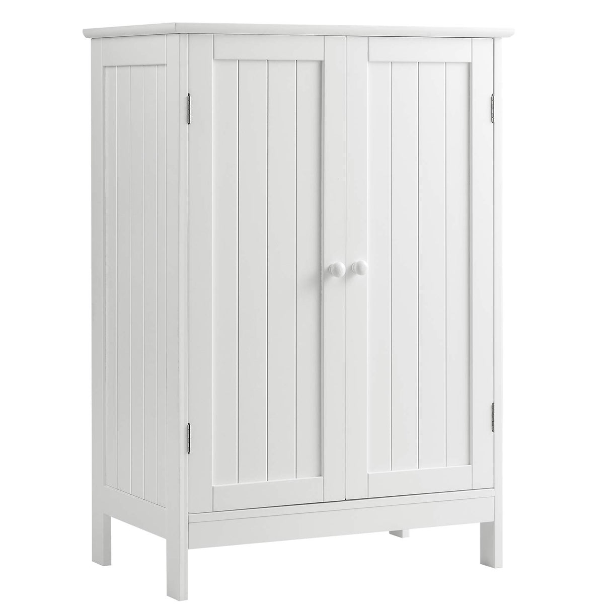 Tangkula Bathroom Floor Cabinet, Freestanding Storage Cabinet with Double Doors and Shelf, Modern Home Furniture, Wooden Home Organizer for Living Room, Bathroom Cabinet, White Tangkula