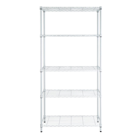 Honey-can-do SHF-01573 5-Tier Adjustable Shelving System, 14-Inch by 36-Inch by 72-Inch, White Honey-Can-Do