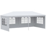 Outsunny 20' x 10' Large Party Tent, Events Shelter Canopy Gazebo with 4 Removable Side Walls, Shade Shelter for Weddings, Picnic, White Outsunny
