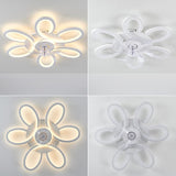 SIJINCHEN Ceiling Fans with Lights and Remote, 25 Inch Modern Low Profile Flush Mount Ceiling Fan, Dimmable LED Ceiling Light Fixture, Small Ceiling Fans for Bedroom, Kitchen, Indoor-White SIJINCHEN