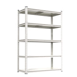 ZEUKMXOO Storage Shelving Unit, 5 Tier Garage Shelves Heavy Duty, 60''H Adjustable Metal Shelving Unit,2000LBS Black for Pantry, Basement, Warehouse, Kitchen, Pantry and Closet (1, White) ZEUKMXOO
