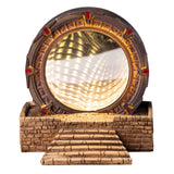 Karc Stargate Mirror Infinity Mirror Tunnel Stargate Model Figure Time Tunnel Merchandise Night Light Table Lamp Desktop Decoration Gift for Children and Adults with Ligh Karc