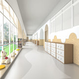 9 Door Metal Locker, Office Cabinet Locker,Living Room and School Locker Organizer,Home Locker Organizer storage for Kids,Bedroom and office storage cabinet with doors and lock for cloth white MECOLOR