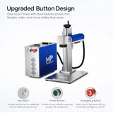 Monport 30W Fiber Laser Engraver with Lightburn,5.9" x 5.9" Work Area and 30W Laser Source, Fiber Laser Marking Etching Machine for Metal, Silver, Stainless Steel, Gold and More Monport