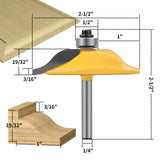 Raised Panel Router Bits，3PCS 1/4" Shank Router Bit Set,Cabinet Door Router Bits，Woodworking Tools Router Door & Window Bits (Tenon Cutter Diameter: 1-5/8") Tongue and Groove Router Bit Set yqlbgprj