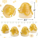 Howogee Wood Beehive Decor Farmhouse Bee Tiered Tray Display Spring Summer Bumble Bee Skep Nursery Home Decorations, 4 PCS Howogee