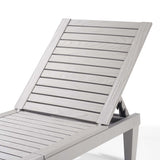 Nestl Patio Chairs - Grey Chaise Lounge Chair Outdoor, 5-Position Adjustable Sun Tanning Chair, Waterproof Pool Lounge Chairs Set of 2, Reclining Lawn Chair, Lightweight Outdoor Lounge Chairs Nestl
