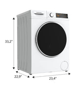 Hamilton Beach HBFW3205 Fullsize Washer-LED Digital Display Panel-5 Wash Cycles-Front Load Design-2.2 cu ft, 24 inch Wide, White Hamilton Beach