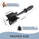 Meat Chopper, 5 Curve Blades Ground Beef Masher, Heat Resistant Meat Masher Tool for Hamburger Meat, Ground Beef, Turkey and More, Nylon Hamburger Chopper Utensil Non-scratch Utensils TMEDW