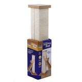SmartCat Ultimate Scratching Post – Beige, Large 32 Inch Tower - Sisal Fiber, Simple Design - For All Cats SmartCat