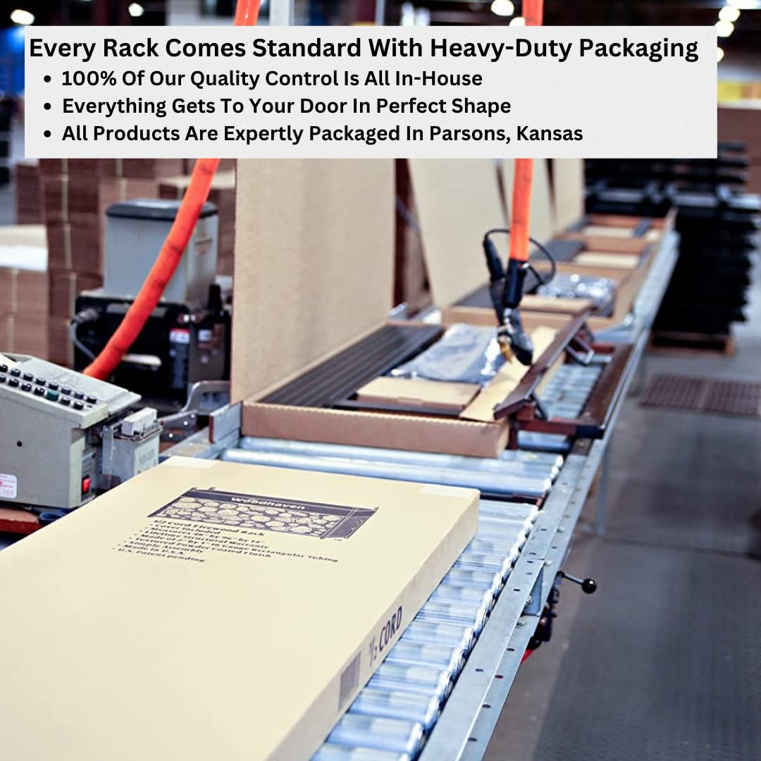 Woodhaven 12 Foot Brown - Made in the USA - 3/4 Cord Outdoor Firewood Storage Log Rack With Optional Seasoning Cover Combo Set - Metal Firewood Rack - Heavy Duty (No Cover) Woodhaven