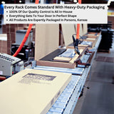 Woodhaven 12 Foot Brown - Made in the USA - 3/4 Cord Outdoor Firewood Storage Log Rack With Optional Seasoning Cover Combo Set - Metal Firewood Rack - Heavy Duty (No Cover) Woodhaven