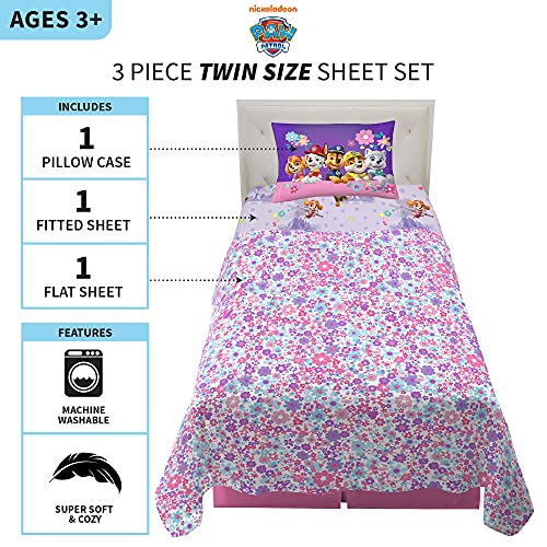 Paw Patrol Girls Kids Bedding Super Soft Microfiber Sheet Set, Twin, (Official) Nickelodeon Product By Franco Franco