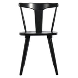 DUHOME Black Wood Dining Chairs Set of 2,Mid Century Wishbone Dining Chairs Oak Wooden Kitchen & Dining Room Chairs DUHOME