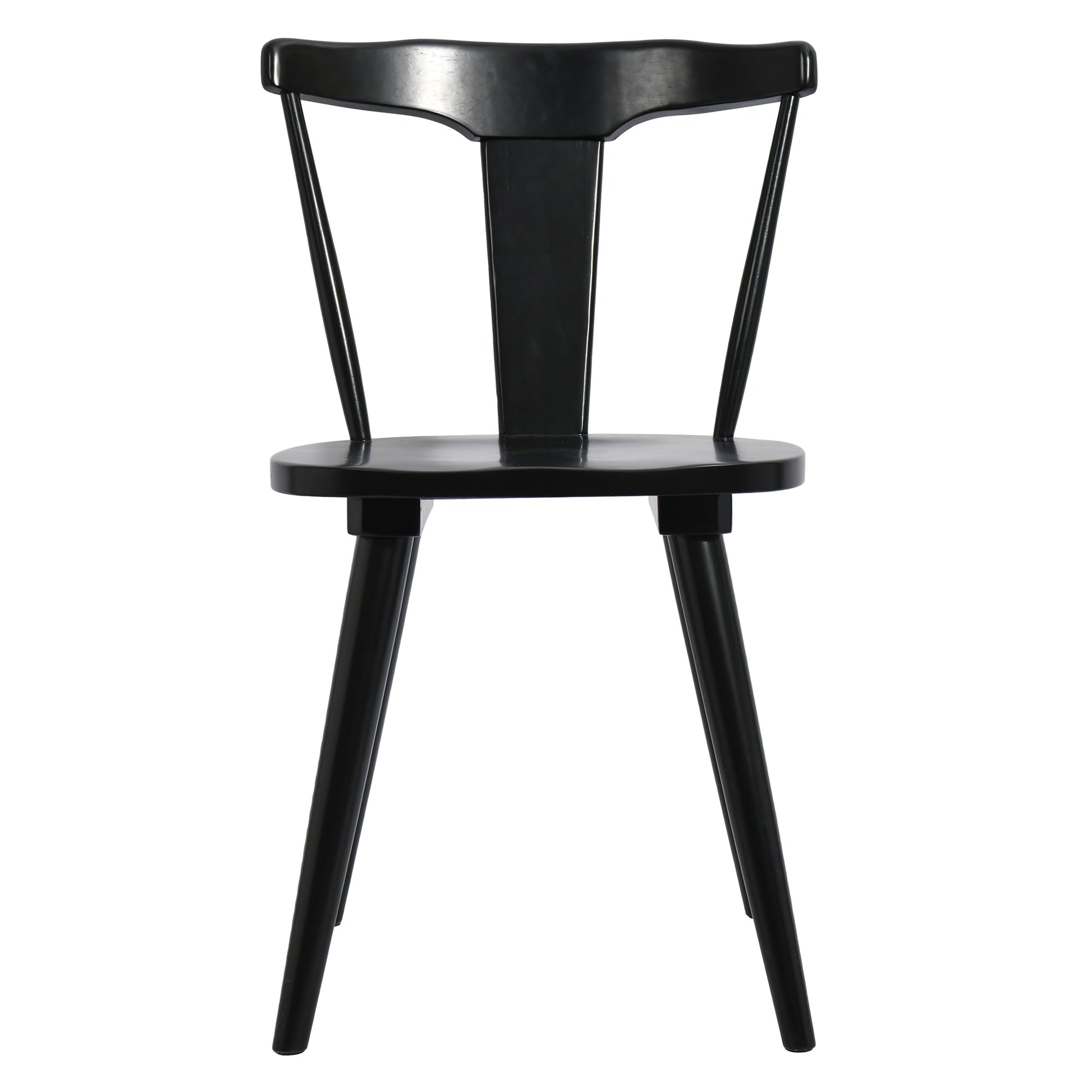 DUHOME Black Wood Dining Chairs Set of 2,Mid Century Wishbone Dining Chairs Oak Wooden Kitchen & Dining Room Chairs - WoodArtSupply