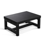 Step Stools for Adults Kids, Sturdy Wooden Stepping Stools with 450LB Capacity, Anti-Slip Bed Steps Stool for High Beds, Foot Stool One Step Stool for Kitchen Bathroom Bedroom, Black STAFOPO