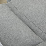 HOMCOM 2 Seater Recliner Sofa with Manual Pull Tab, Fabric Reclining Sofa, RV Couch, Home Seating, Gray HOMCOM