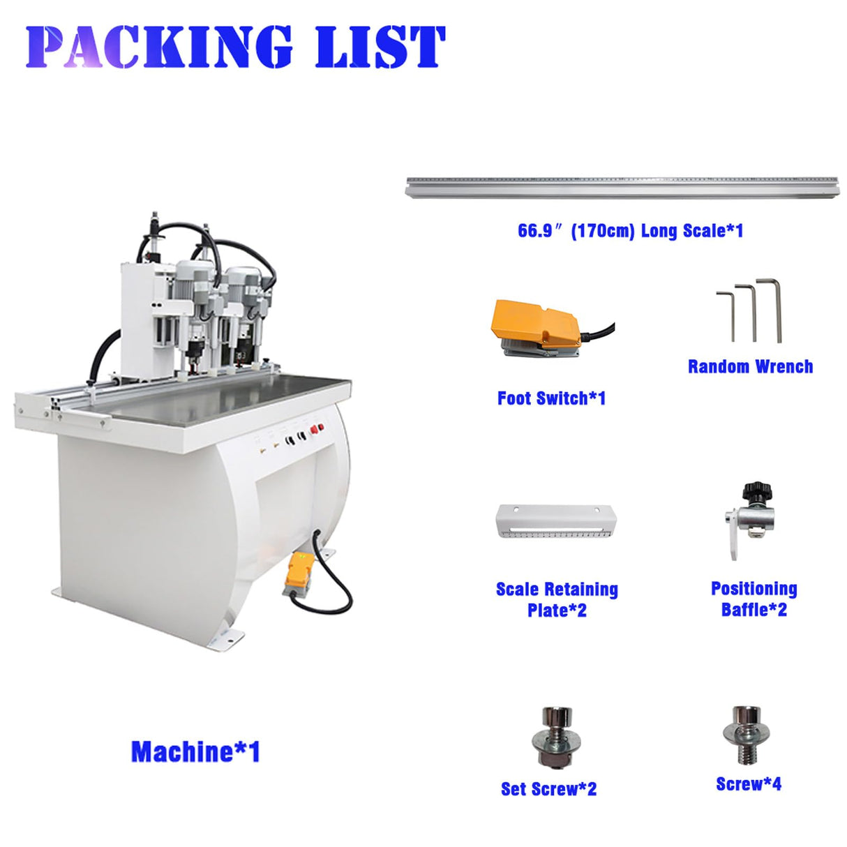 WYDDDARY Hinge Drilling and Boring Machine Hinge Boring Drill Press Machine Precision Woodworking Drilling for Cabinet and Furniture Double Heads(48-6) 110V 1500W*2 3400RPM 0-50mm Depth WYDDDARY