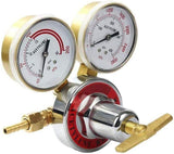 Baotkere 2pcs Dual Welding Gas Regulators, Oxygen (CGA-540) and Acetylene (CGA-510) Combo Brass Gauges Two-piece Suit Compatible with Victor Harris Torch Cutting kits Baotkere