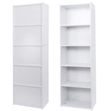ZENY 5-Tier Shelf Bookcase, Freestanding Wood Storage Display Open Bookshelf for Home Office, White ZENY