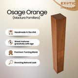 Exotic Wood Zone Osage Orange Turning Blank - 1-1/2" x 1-1/2" x 6" Kiln Dried Hardwood for Eco-Friendly Woodworking, Woodturning, Wood Lathe, Sustainable Wood, Woodcraft, DIY Projects Exotic Wood Zone