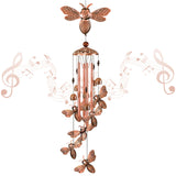 YMXBL Outdoor Wind Chime, Bee Wind Chimes Decoration, Bee Wind Bell Indoor Decor, Bees Windchime with 4 Tubes & 6 Bells, Bee Wind Catcher, Aluminum Bee Chime, Garden Mobile Wind Chime, Gifts for Mom YMXBL