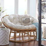 Lifup Water Resistant Papasan Cushion, Rocker Chair Pads, Hammock Seating Cushion for Hanging Egg Chair Folding Garden Sofa Patio Garden Swing Chair Beige Round 24" Lifup