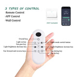 NKPU 52inch Ceiling Fans with Lights, Low Profile Ceiling Fan with Light and Remote/APP Control, DC Reversible Motor, Noiseless, Flush Mount, Brown Ceiling Fan for Bedroom Indoor/Outdoor Use NKPU