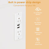 BEWISHOME White Vanity Desk with Mirror and Lights,Large Vanity with 3 Lighting Modes,Drawers,Open Storage,Makeup Vanity Set Makeup Desk Dressing Table,Big Vanity Table with Charging Station FST25W BEWISHOME