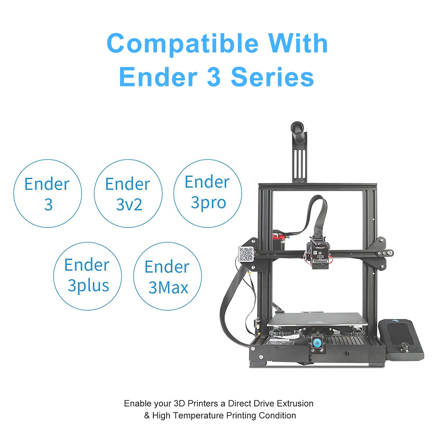 Creality Official Sprite Extruder Pro Kit，Support 300° High Temperature Printing，All Metal Direct Drive Extruder for Ender 3/Ender 3 V2/Ender 3 Pro/Ender 3 MAX 3D Printers - WoodArtSupply