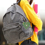 LUSandy 5pcs DIY 5D Heart Diamond Painting Keychain Kits Double Sided Full Drill Special Shape Heart Diamond Art Key Chain Key Ring Set for Backpack Shoulder Bag Accessories Adults LUSandy