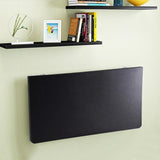 Yescom Wall Mounted Floating Folding Desk Wooden PC Dining Drop Leaf Table 24"x16" 50lbs Weight Capicity for Study Black Yescom