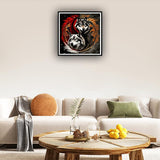 hill froeistung Wolf Diamond Art Painting Kits for Adults,Taichi Wolf Diamond Art for Beginners, 5D DIY Full Drill Round Gem Art Craft Home Wall Decor Gift 12x12 inch hill froeistung