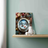 Tucocoo Christmas Themed Latte Paint by Numbers Kits 16x20 inch Canvas Xmas Winter Snow Scene Coffee DIY Oil Painting for Adults Beginner with Brushes and Acrylic Pigmen-Christmas Decor(Frameless) Tucocoo