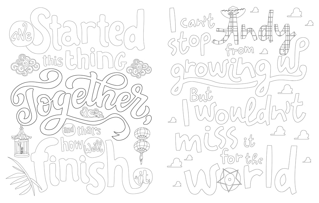 Disney Quotes to Live Your Life By Colouring Book: A collection of inspirational sayings and words of wisdom WoodArtSupply
