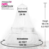 Mosquito Net Bed Canopy for Girls,King Canopy Bed Curtains Full Queen Size from Ceiling,Dome Mosquito Netting Bed Tent Twin Girls Princess Canopy Bed White Decor for Baby Crib,Kid Bed and Adult Beds Comtelek