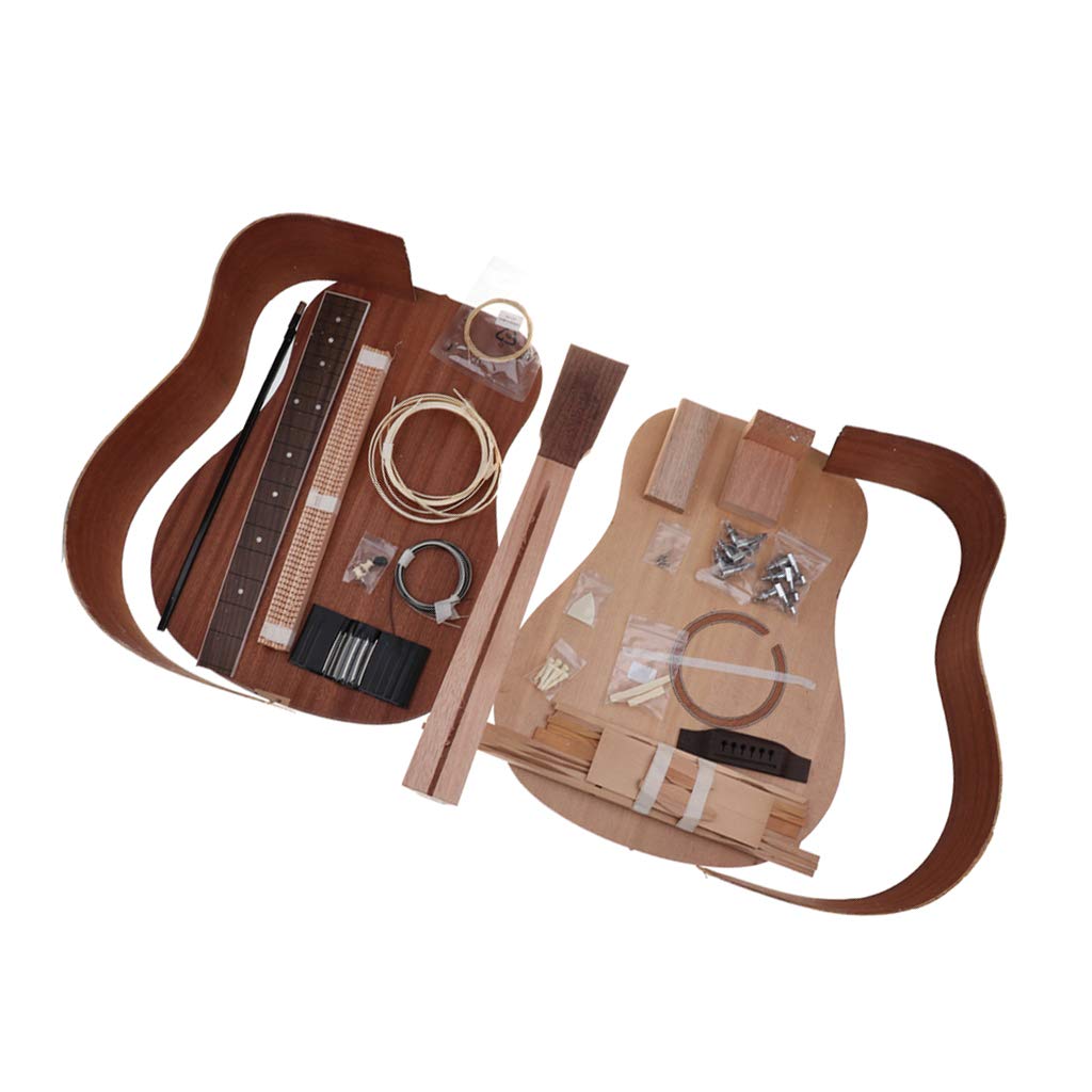 DIY Acoustic Guitar Kit 41 Inch Spruce Wood for Gift B Baosity